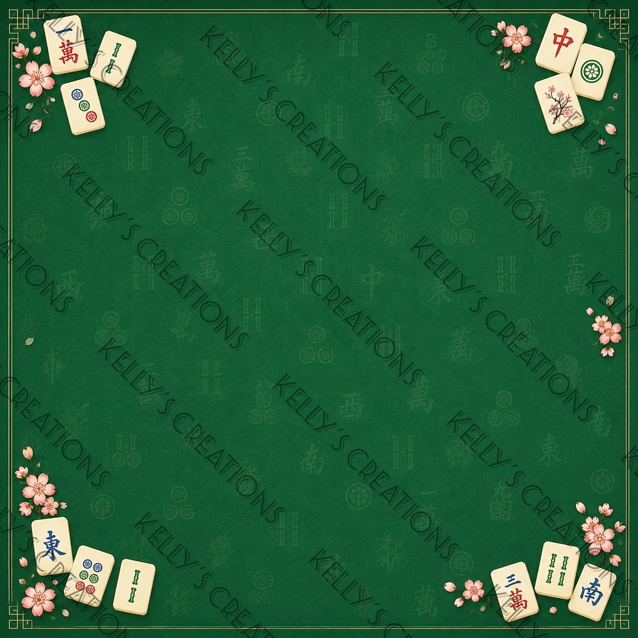 Watermarked - Mahjong Scrapbook Paper