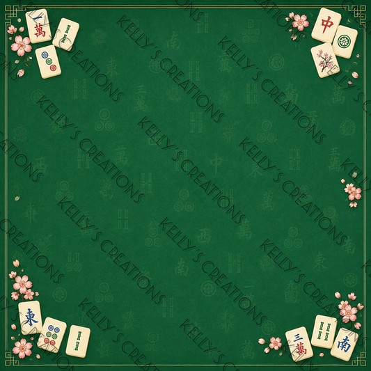 Watermarked - Mahjong Scrapbook Paper