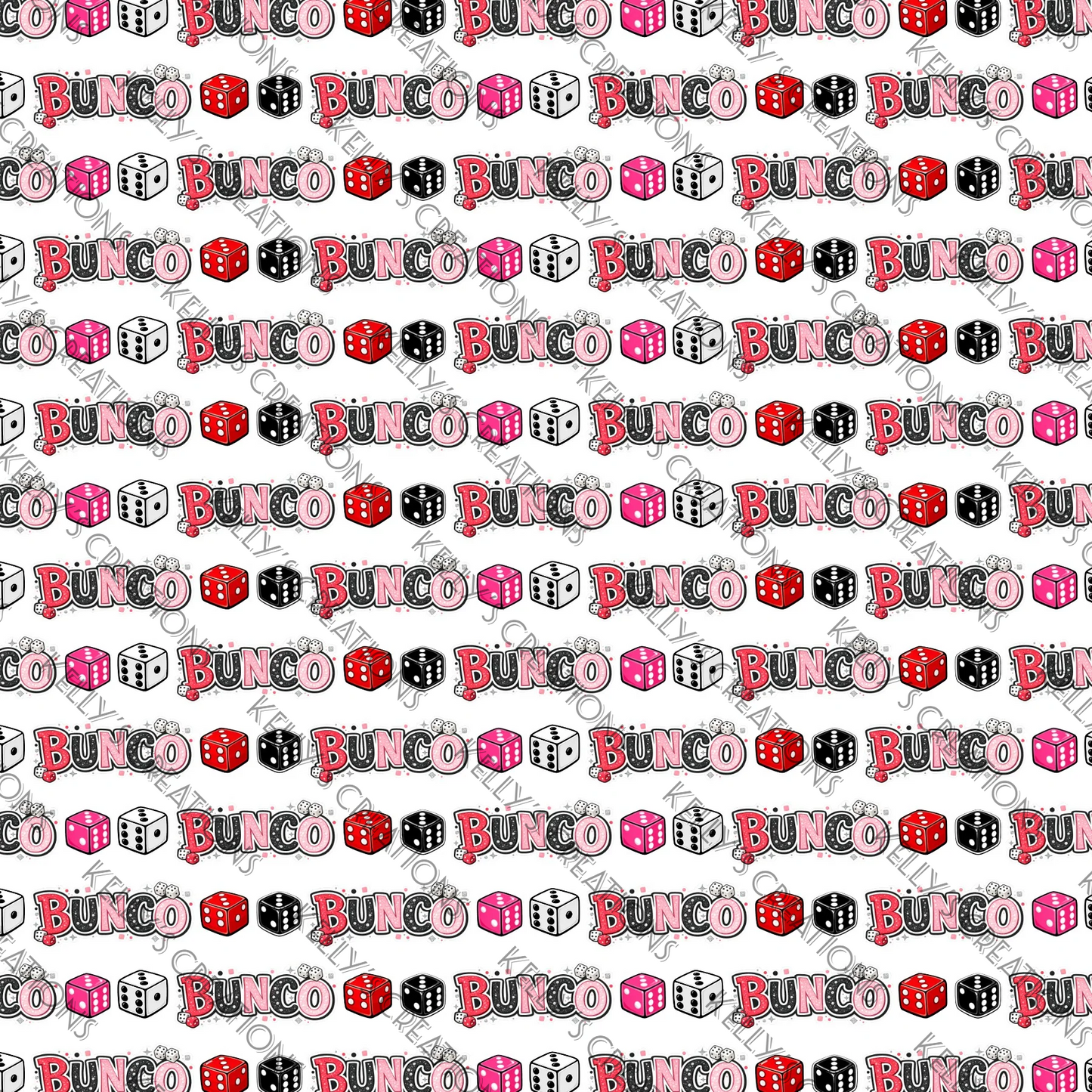 Watermarked - Bunco Game Scrapbook Paper