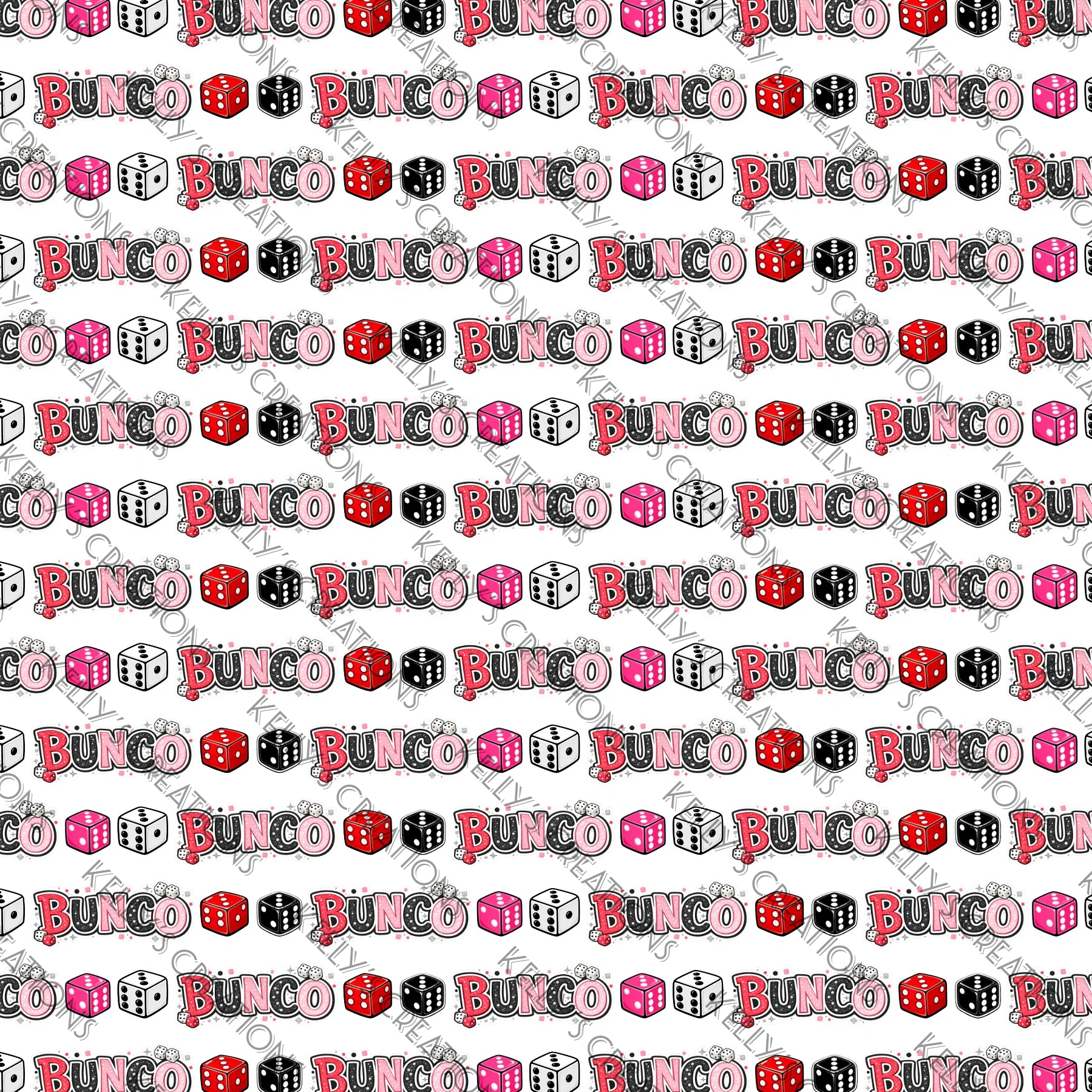 Watermarked - Bunco Game Scrapbook Paper