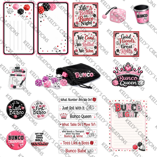 Watermarked - Bunco Game Scrapbook Paper