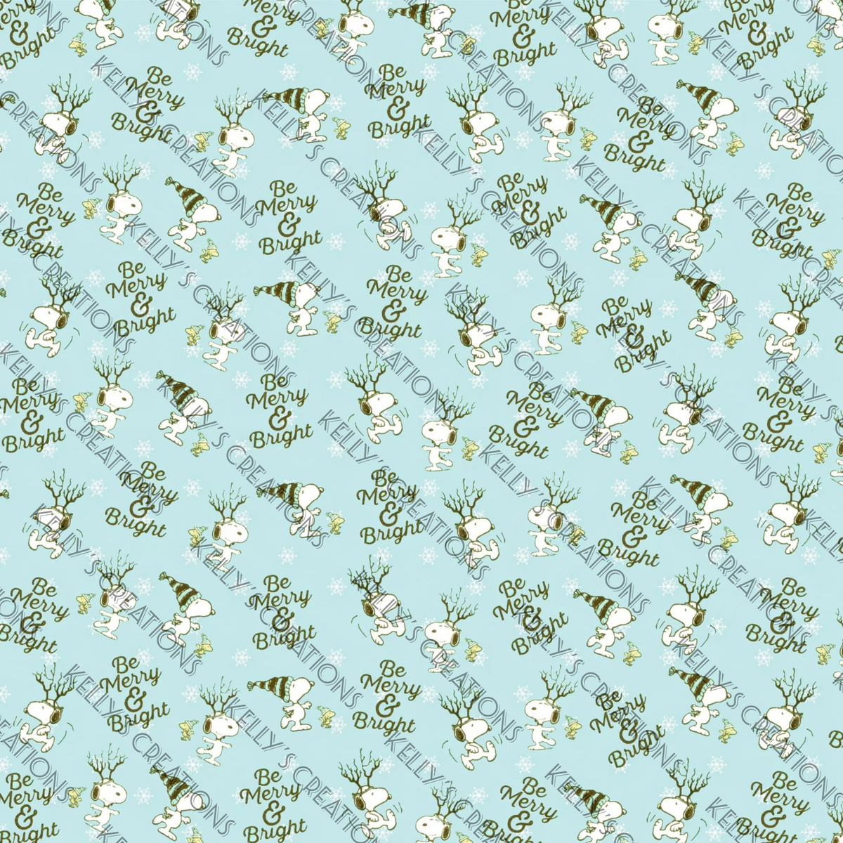 Watermarked - Snoopy Christmas Scrapbook Paper