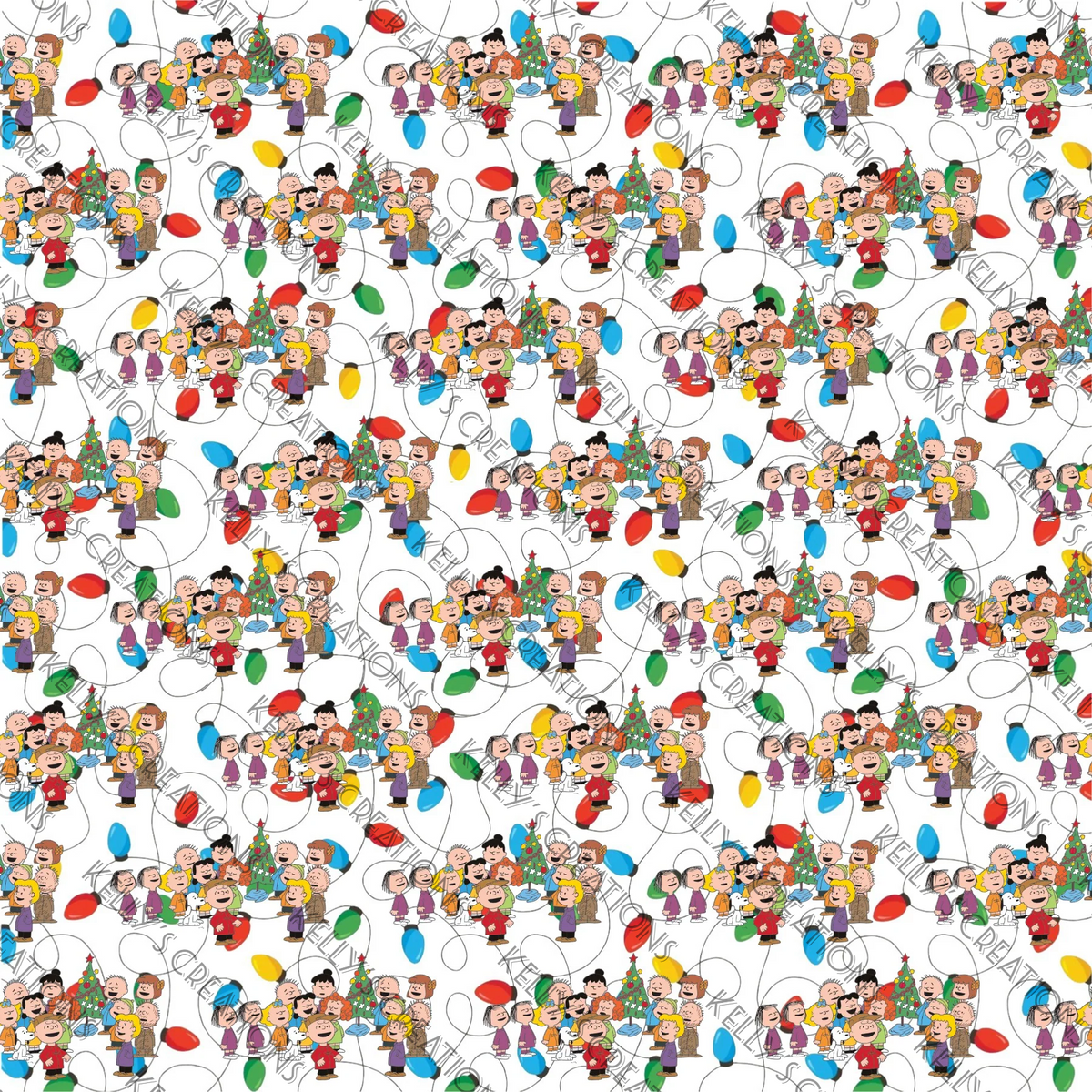 Watermarked - Snoopy Christmas Scrapbook Paper