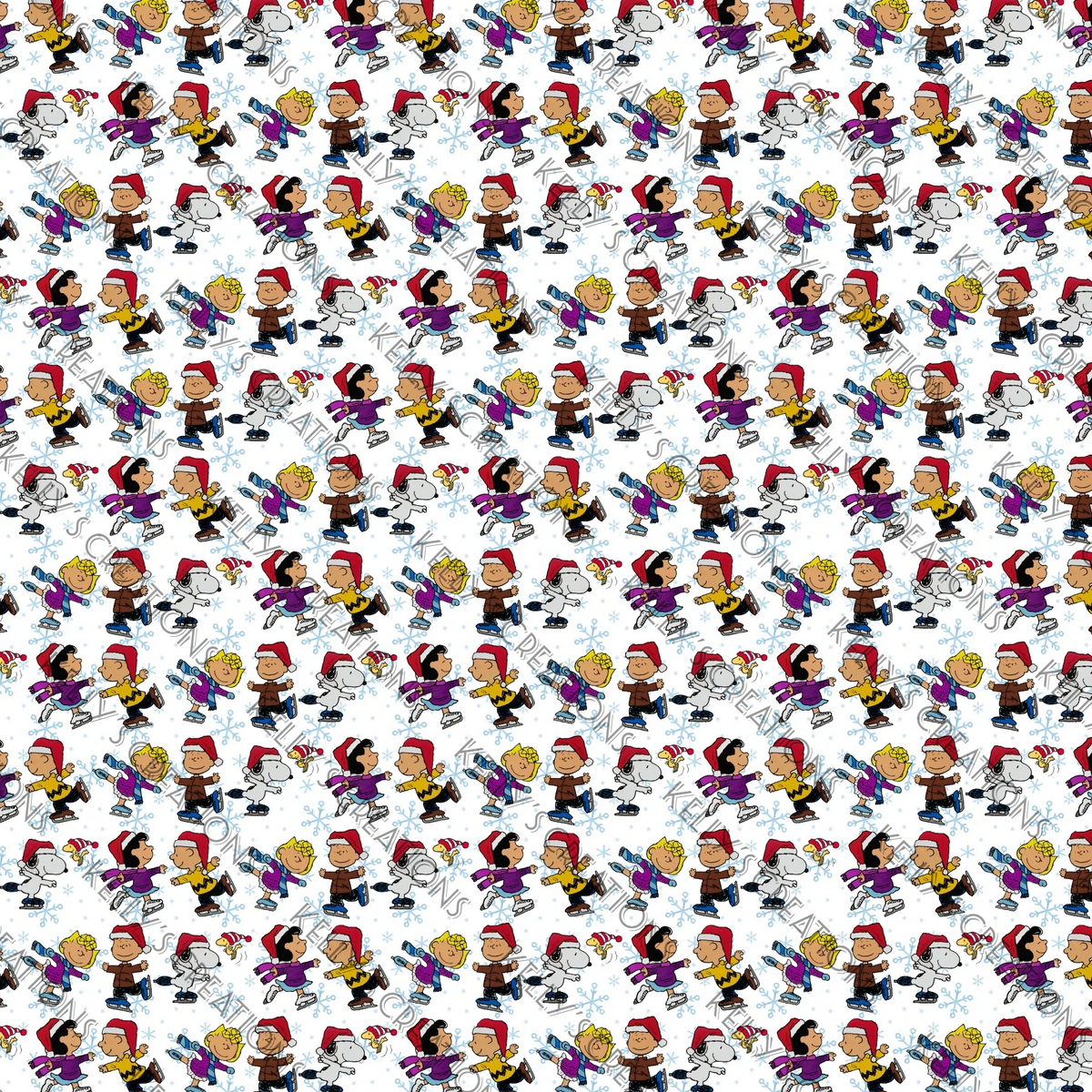 Watermarked - Snoopy Christmas Scrapbook Paper