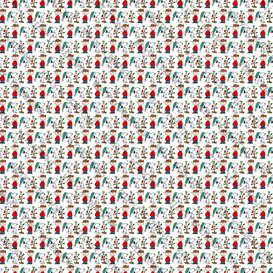 Watermarked - Snoopy Christmas Scrapbook Paper