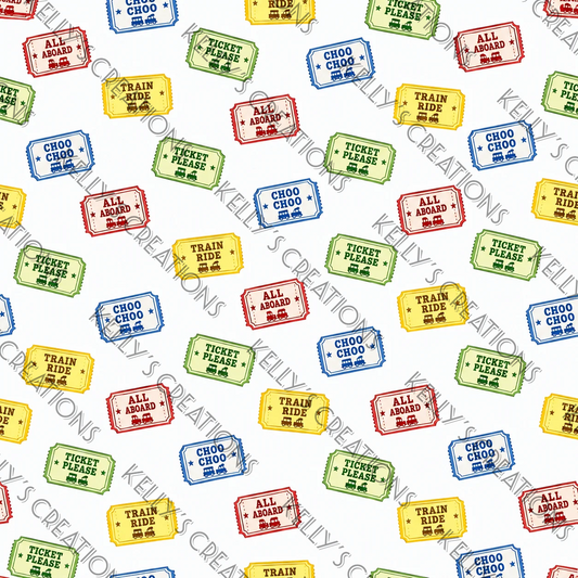 Watermarked - Thomas the Tank Scrapbook Paper