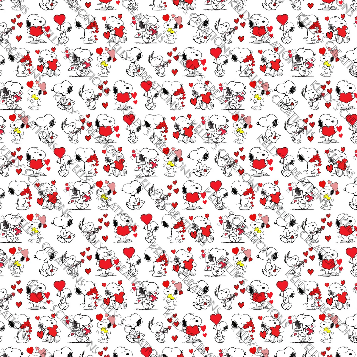 Watermarked - Snoopy Scrapbook Paper