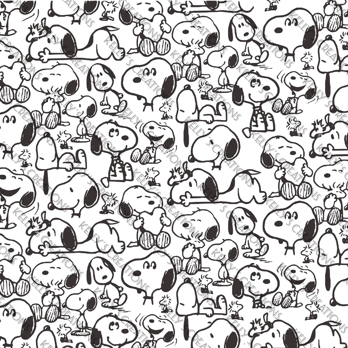 Watermarked - Snoopy Scrapbook Paper
