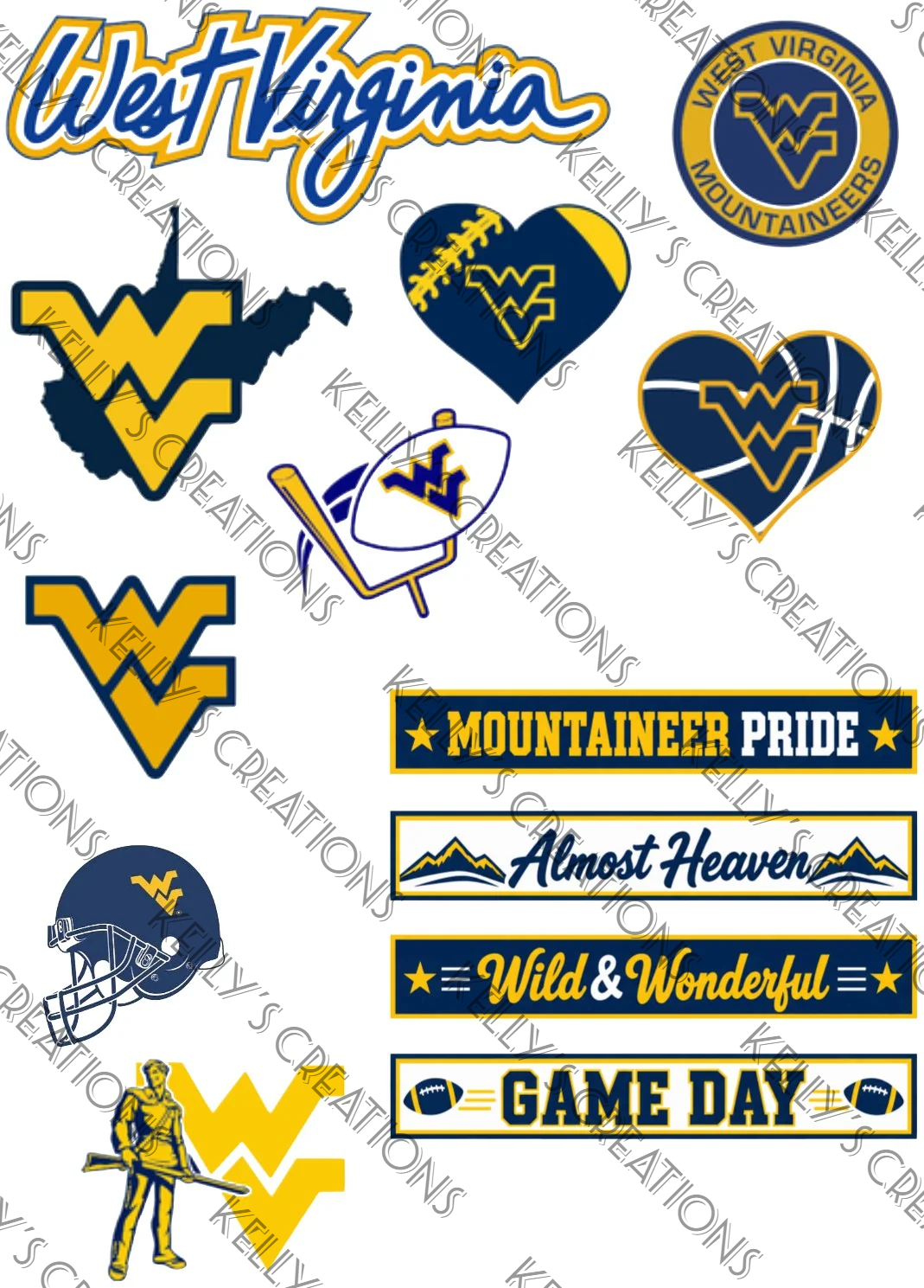 Watermarked - WVU Scrapbook Paper