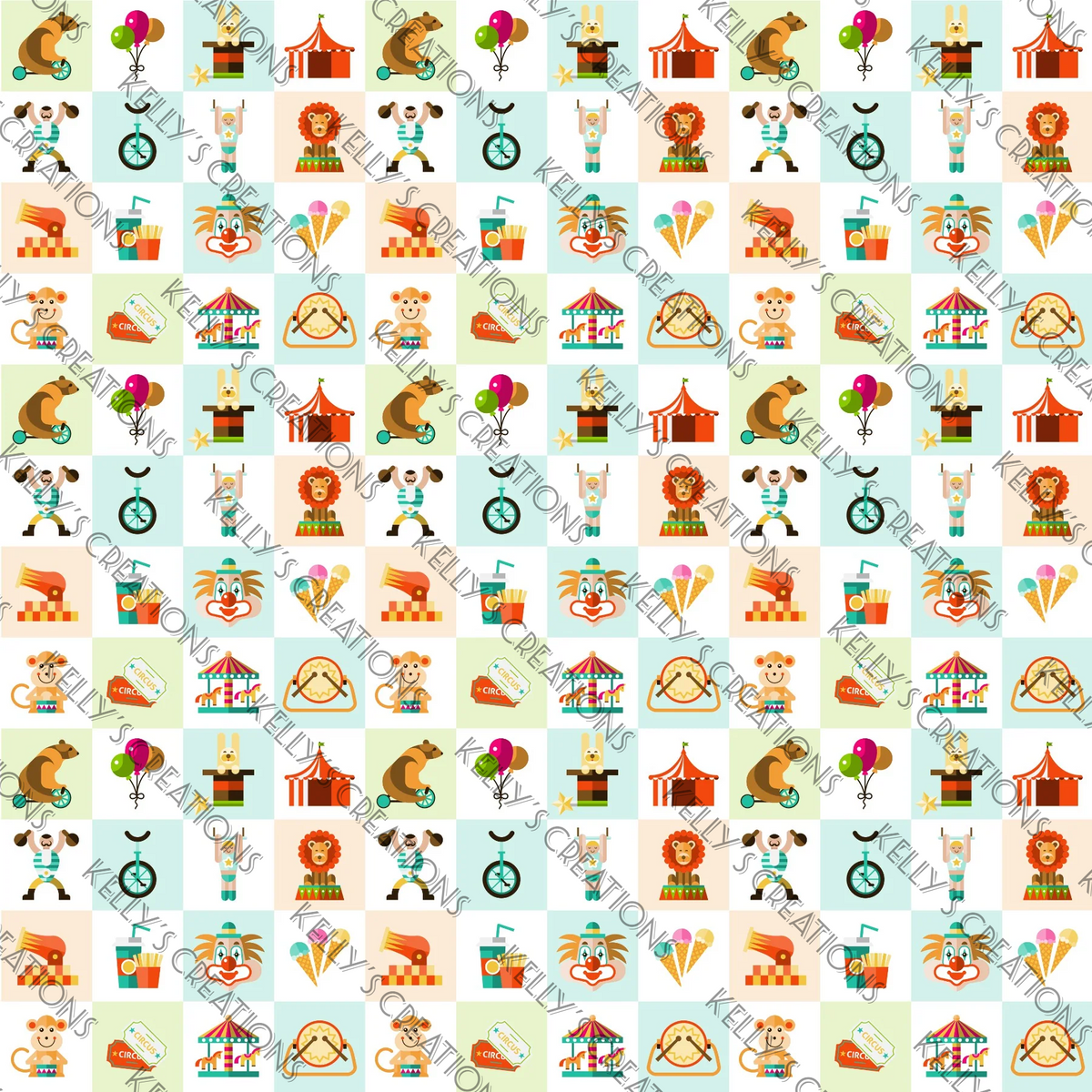 Watermarked - Carnival and Circus Scrapbook Paper