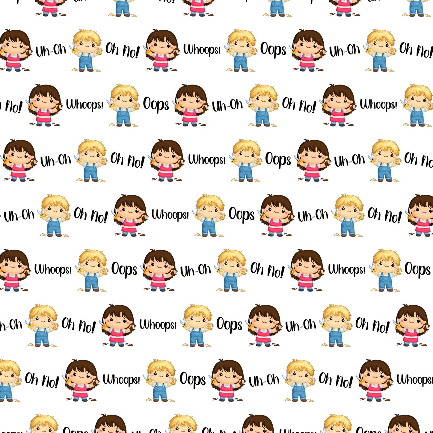 Hair Cut / Barber Scrapbook Paper