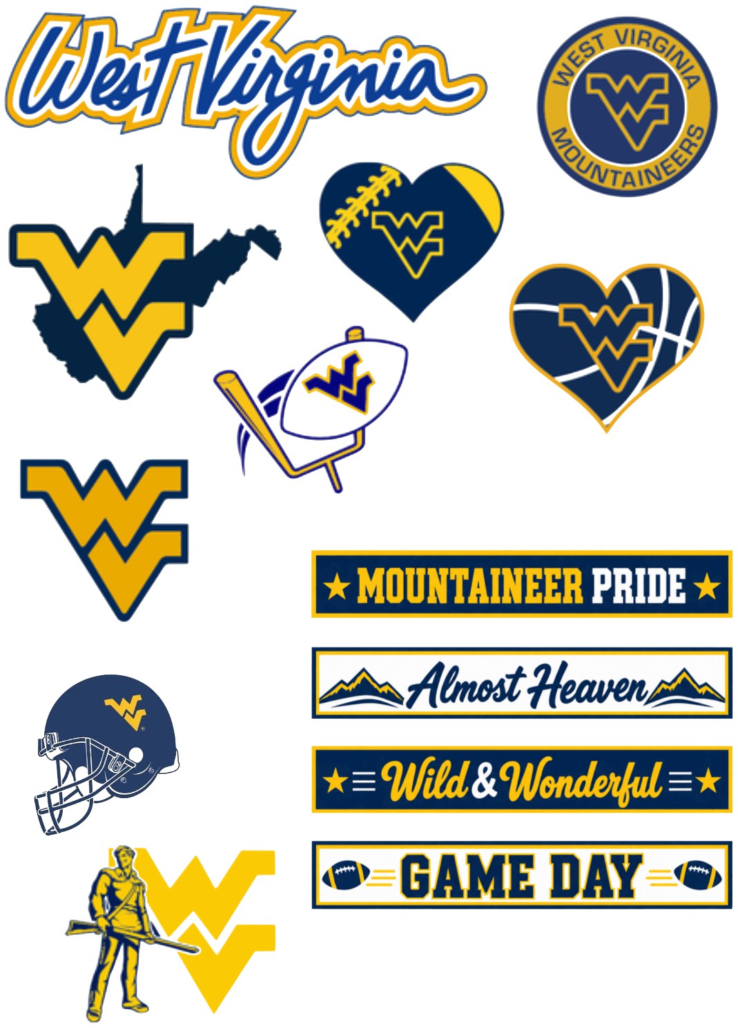 WVU Scrapbook Paper